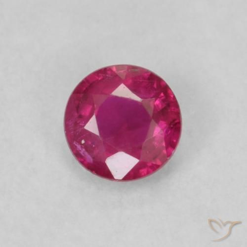 0.19ct 天然 粉红色 红宝石, 圆形的, VS