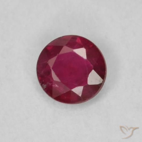 0.16ct 天然 深酒红色 红宝石, 圆形的, VS