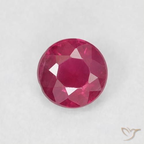 0.19ct 天然 粉红色 红宝石, 圆形的, VS