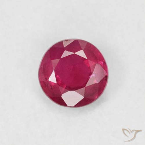 0.20ct 天然 粉红色 红宝石, 圆形的, SI