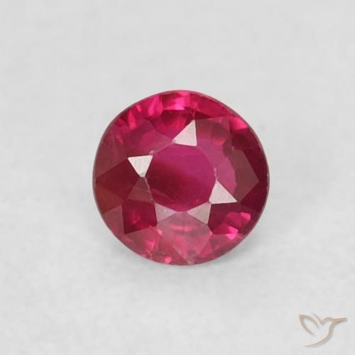 0.19ct 天然 Medium Dark-Red 红宝石, 圆形的, VS