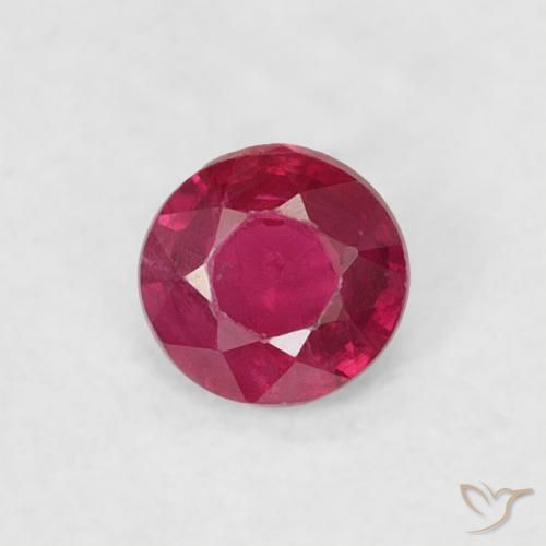 0.18ct 天然 粉红色 红宝石, 圆形的, VS-SI