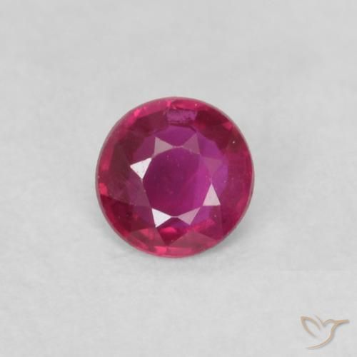 0.16ct 天然 粉红色 红宝石, 圆形的, VS