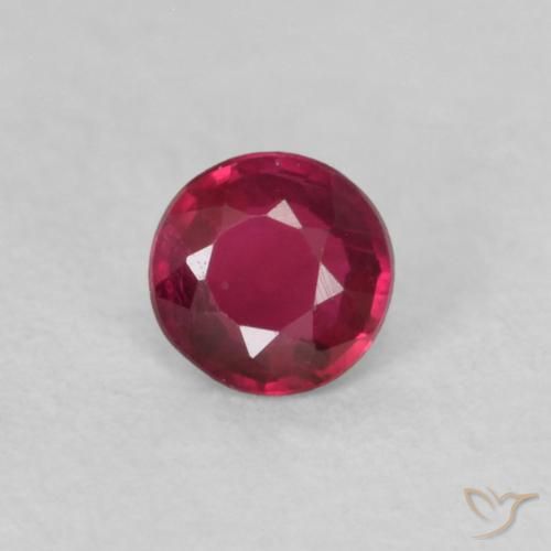 0.17ct 天然 粉红色 红宝石, 圆形的, VS