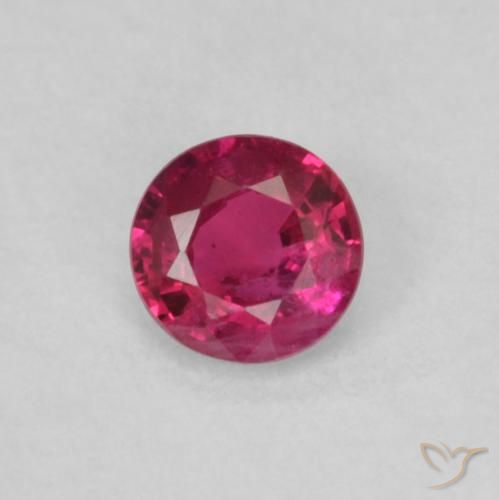 0.21ct 天然 红粉色 红宝石, 圆形的, VS