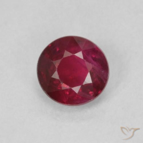 0.31ct 天然 中红 红宝石, 圆形的, SI