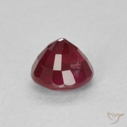 0.35克拉天然红宝石，圆形的，SI