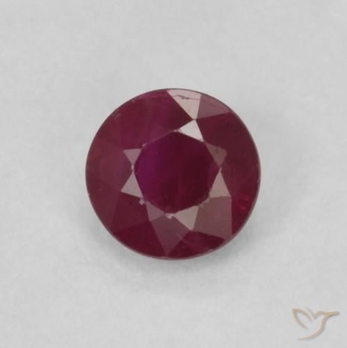 0.29ct 天然 酒红色 红宝石, 圆形的, SI
