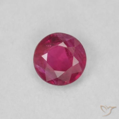 0.17ct 天然 粉红色 红宝石, 圆形的, VS