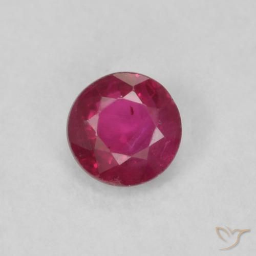 0.20ct 天然 粉红色 红宝石, 圆形的, VS