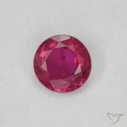 0.19ct 天然 粉红色 红宝石, 圆形的, VS