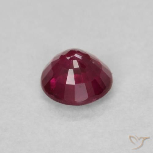 0.26克拉天然红宝石，圆形的，SI-I1