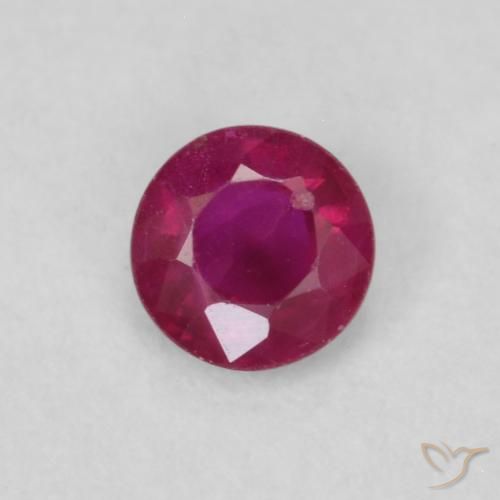 0.25ct 天然 粉红色 红宝石, 圆形的, SI-I1