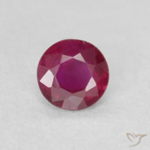 0.23ct 天然 暗红色 红宝石, 圆形的, SI-I1