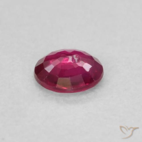 0.21克拉天然红宝石，圆形的，SI-I1