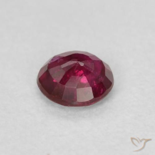 0.23克拉天然红宝石，圆形的，SI-I1