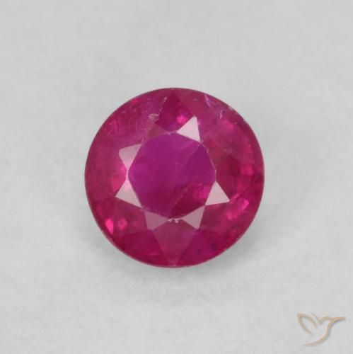 0.32ct 天然 红灯 红宝石, 圆形的, SI-I1
