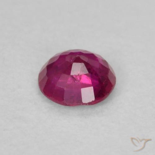 0.25克拉天然红宝石，圆形的，SI-I1