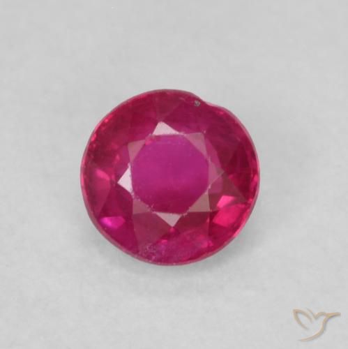 0.29ct 天然 红灯 红宝石, 圆形的, SI-I1