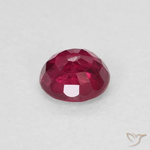 0.28克拉天然红宝石，圆形的，SI-I1
