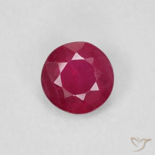 0.24ct 天然 Medium Dark-Red 红宝石, 圆形的, SI-I1