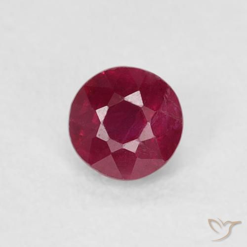 0.30ct 天然 Medium Dark-Red 红宝石, 圆形的, SI-I1