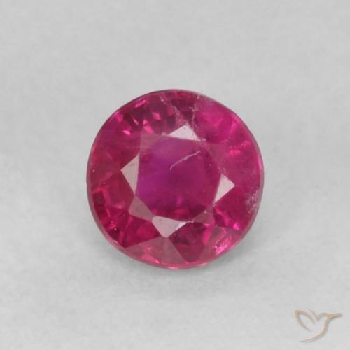 0.28ct 天然 红灯 红宝石, 圆形的, SI-I1