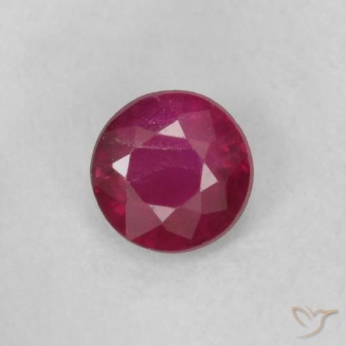 0.20ct 天然 深红色 红宝石, 圆形的, SI