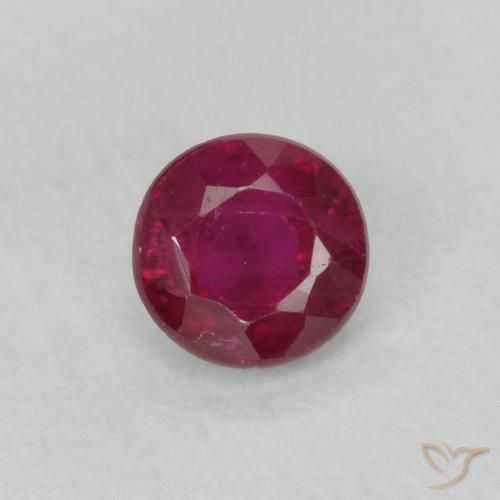 0.21ct 天然 深酒红色 红宝石, 圆形的, VS-SI