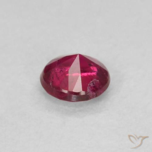 0.18克拉天然红宝石，圆形的，VS-SI