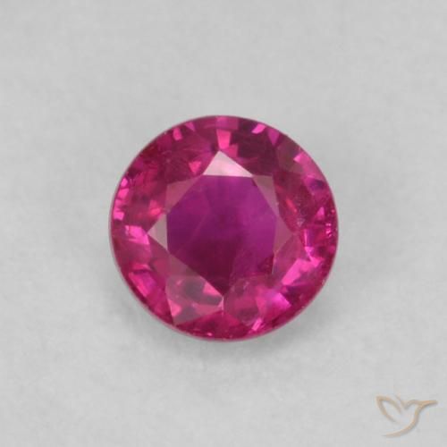 0.20ct 天然 粉红色 红宝石, 圆形的, VS