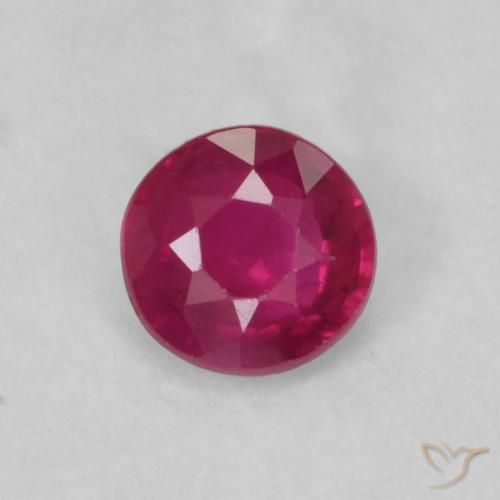 0.18ct 天然 粉红色 红宝石, 圆形的, VS