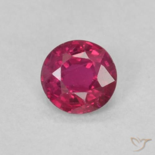 0.19ct 天然 粉红色 红宝石, 圆形的, VS