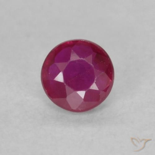 0.19ct 天然 粉红色 红宝石, 圆形的, VS