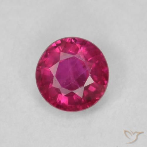 0.21ct 天然 粉红色 红宝石, 圆形的, VS
