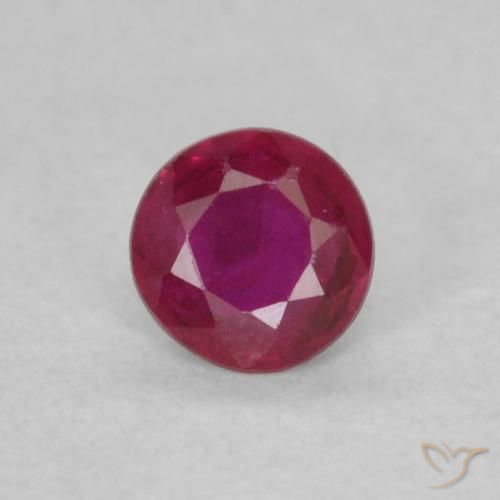0.16ct 天然 粉红色 红宝石, 圆形的, VS