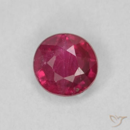 0.23ct 天然 粉红色 红宝石, 圆形的, VS