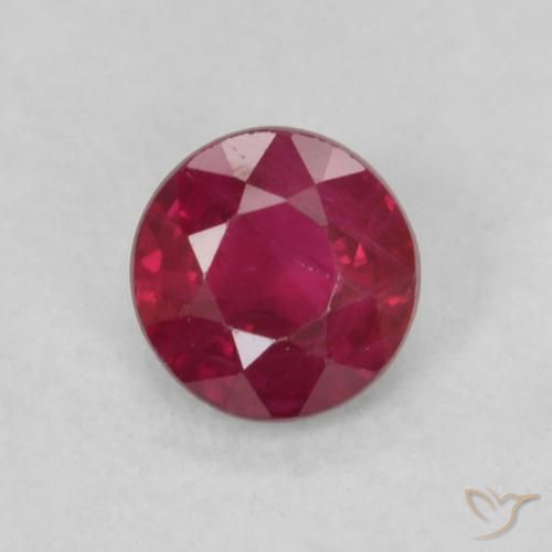 0.21ct 天然 Medium Dark-Red 红宝石, 圆形的, VS-SI