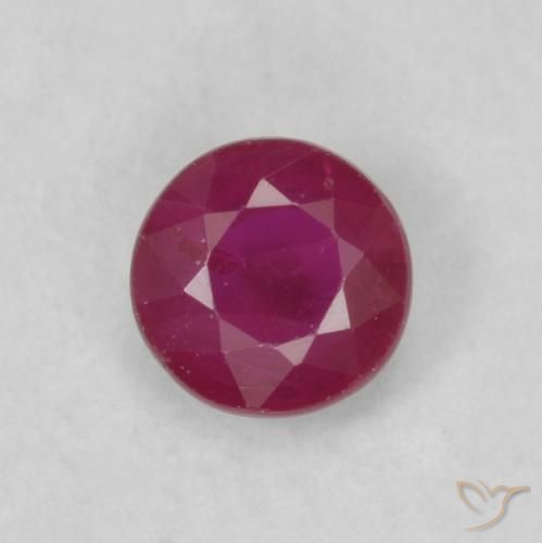 0.22ct 天然 深酒红色 红宝石, 圆形的, VS-SI