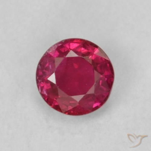 0.21ct 天然 粉红色 红宝石, 圆形的, SI