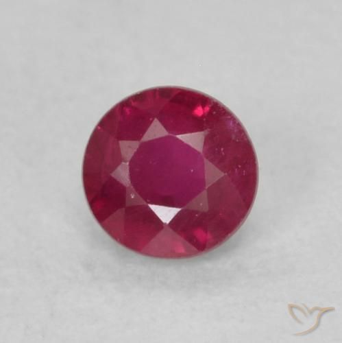 0.23ct 天然 深红色 红宝石, 圆形的, VS-SI