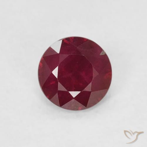0.24ct 天然 深红色 红宝石, 圆形的, SI-I1
