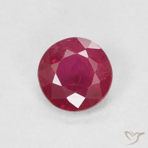 0.26ct 天然 粉红色 红宝石, 圆形的, SI-I1