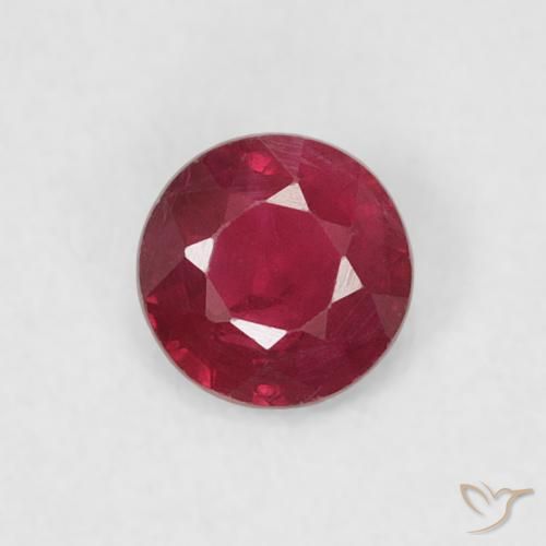 0.24ct 天然 中红 红宝石, 圆形的, SI-I1