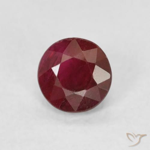 0.29ct 天然 暗红色 红宝石, 圆形的, SI-I1