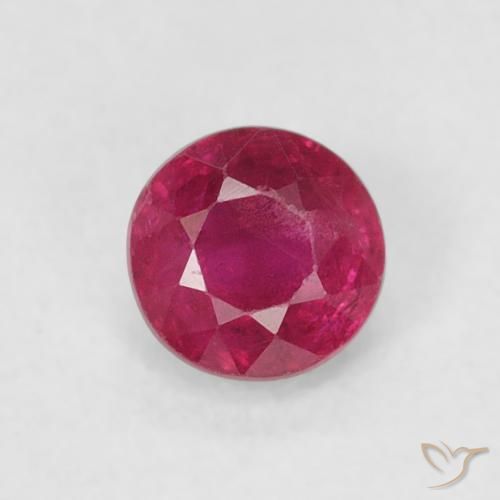 0.30ct 天然 粉红色 红宝石, 圆形的, SI-I1