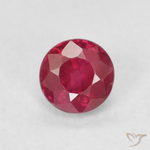 0.31ct 天然 中红 红宝石, 圆形的, SI-I1