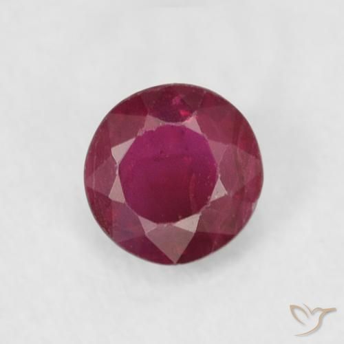 0.31ct 天然 深酒红色 红宝石, 圆形的, SI-I1