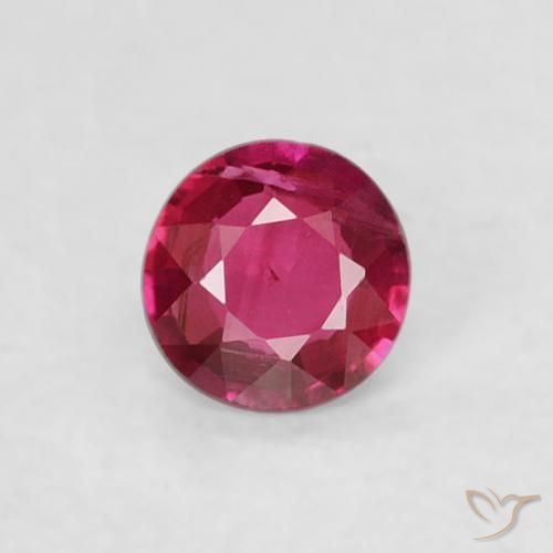0.15ct 天然 Medium Dark-Red 红宝石, 圆形的, VS