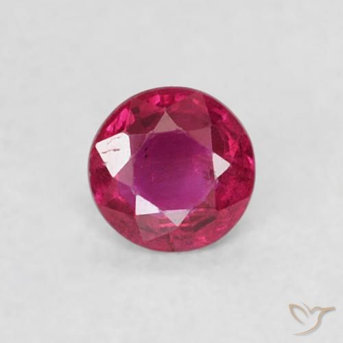 0.19ct 天然 粉红色 红宝石, 圆形的, VS